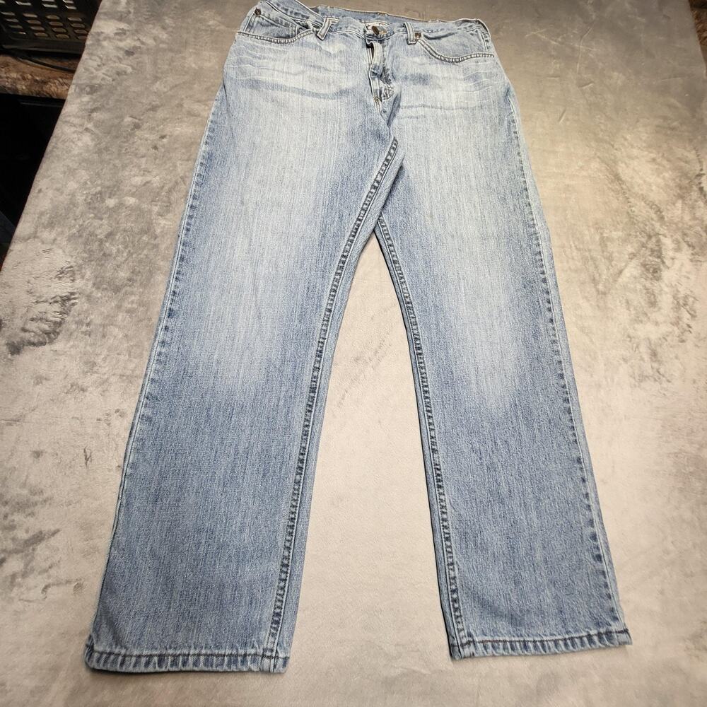 Wrangler Jeans Mens 34x30 Blue Relaxed Fit Denim Straight Leg Comfort Guaranteed